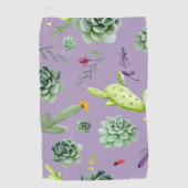Cactuspatroon 7 golfhanddoek (Voorkant)