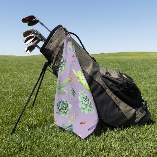 Cactuspatroon 7 golfhanddoek (Groen)
