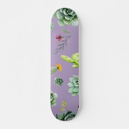 Cactuspatroon 7 persoonlijk skateboard (Voorkant)