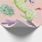 Cactuspatroon 8 cadeaupapier (Hoek)
