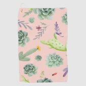 Cactuspatroon 8 golfhanddoek (Voorkant)