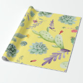 Cactuspatroon 9 cadeaupapier (Uitgerold)
