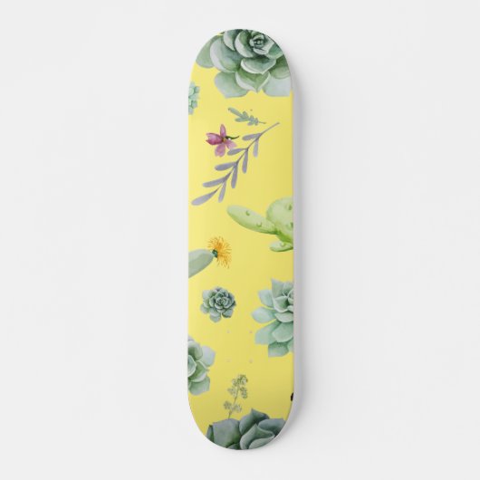 Cactuspatroon 9 persoonlijk skateboard (Voorkant)