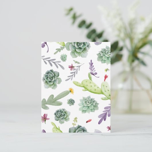 Cactuspatroon Briefkaart (Staand voorkant)