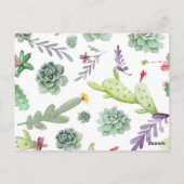 Cactuspatroon Briefkaart (Achterkant)