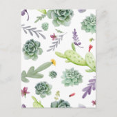 Cactuspatroon Briefkaart (Voorkant)