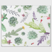 Cactuspatroon Cadeaupapier (Vlak)