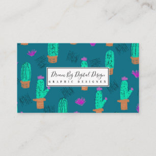 Cactuspatroon Event Bloemist Stylist Ontwerper Visitekaartje