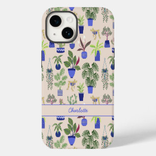 Cactuspatroon Gepersonaliseerd iPhone 14 Hoesje