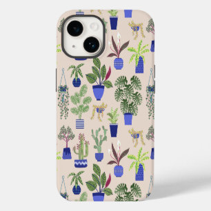 Cactuspatroon Roze iPhone 14 Hoesje