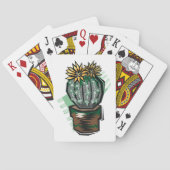 Cactusplant in een pot pokerkaarten (Achterkant)