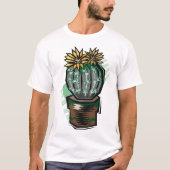 Cactusplant in een pot t-shirt (Voorkant)