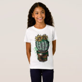 Cactusplant in een pot t-shirt (Voorkant volledig)
