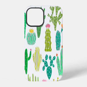 Cactusplant: vintage bloemenset. iPhone 12 hoesje