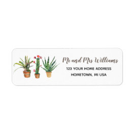 Cactusplanten Succulent Retouradres Etiket