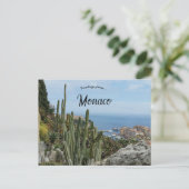 Cactussen bij de haven in Monaco Briefkaart (Staand voorkant)