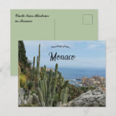 Cactussen bij de haven in Monaco Briefkaart (Voorkant / Achterkant)