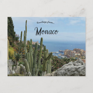 Cactussen bij de haven in Monaco Briefkaart