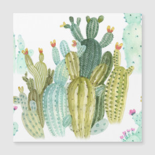 cactussen bloeiend Waterverf patroon
