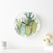 cactussen bloeiend Waterverf patroon Grote Klok (Huis)