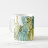  cactussen bloeiend Waterverf patroon Koffiemok (Voorkant links)