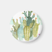 cactussen bloeiend Waterverf patroon Magneet (Voorkant)