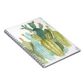  cactussen bloeiend Waterverf patroon Notitieboek (Rechterzijde)
