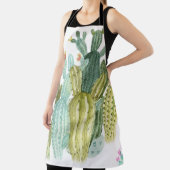  cactussen bloeiend Waterverf patroon Schort (Insitu)