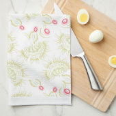 Cactussen bloemen theedoek (Quarter Fold)