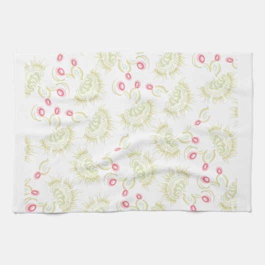 Cactussen bloemen theedoek (Horizontaal)