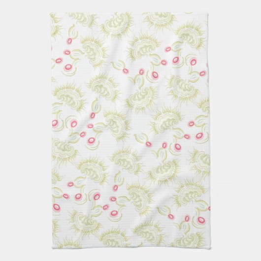 Cactussen bloemen theedoek (Verticaal)