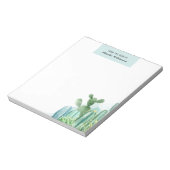 Cactussen botanische Waterverf groen Notitieblok (Linkerzijde)