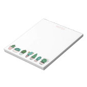 Cactussen Cactus vetplanten Planten Notitieblok (Linkerzijde)