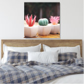 Cactussen Canvas Afdruk (Insitu (Slaapkamer))