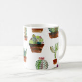 Cactussen Charm: Waterverf vettige textuur. Koffiemok (Voorkant rechts)