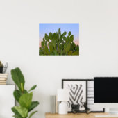 Cactussen en sisal in droge bossen poster (Thuiskantoor)