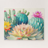 Cactussen en succulent legpuzzel (Horizontaal)