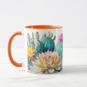 Cactussen en succulent mok