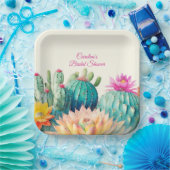 Cactussen en succulent papieren bordje (Feest)