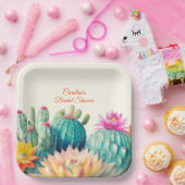 Cactussen en succulent papieren bordje (Feest)