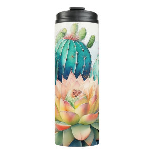 Cactussen en succulent thermosbeker