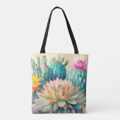 Cactussen en succulent tote bag (Achterkant)