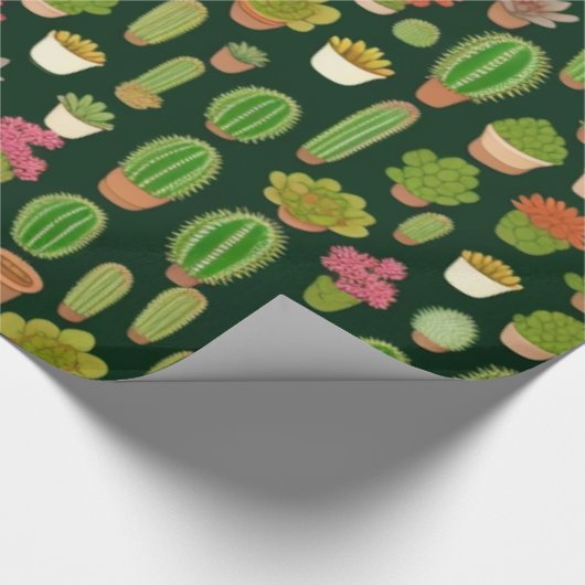 Cactussen en Succulent Wonderland Cadeaupapier (Hoek)