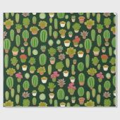 Cactussen en Succulent Wonderland Cadeaupapier (Vlak)