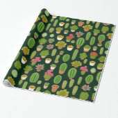 Cactussen en Succulent Wonderland Cadeaupapier (Uitgerold)
