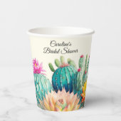 Cactussen en succulente papieren bekers (Achterkant)