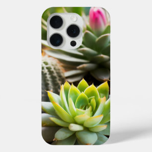 Cactussen en succulenten groepering iPhone 15 pro case