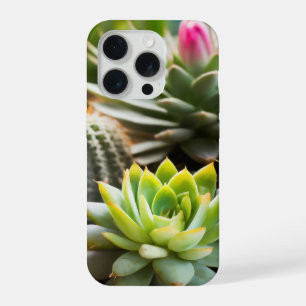 Cactussen en succulenten groepering iPhone 15 pro case