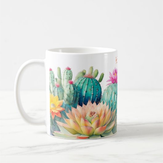 Cactussen en vetplanten met naam koffiemok (Links)