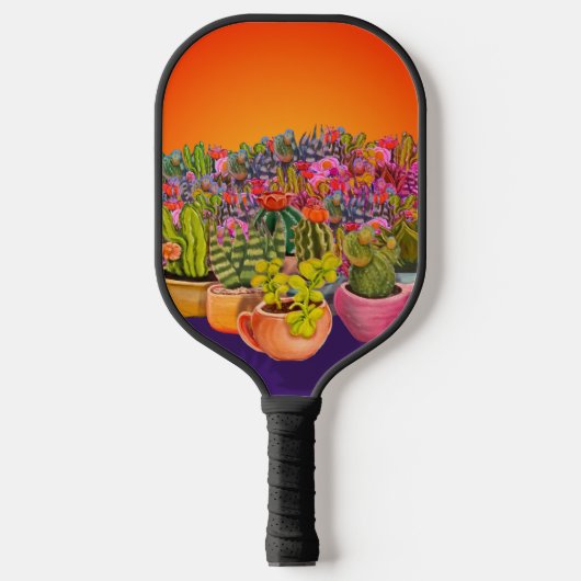 Cactussen en vetplanten pickleball paddle (Voorkant)